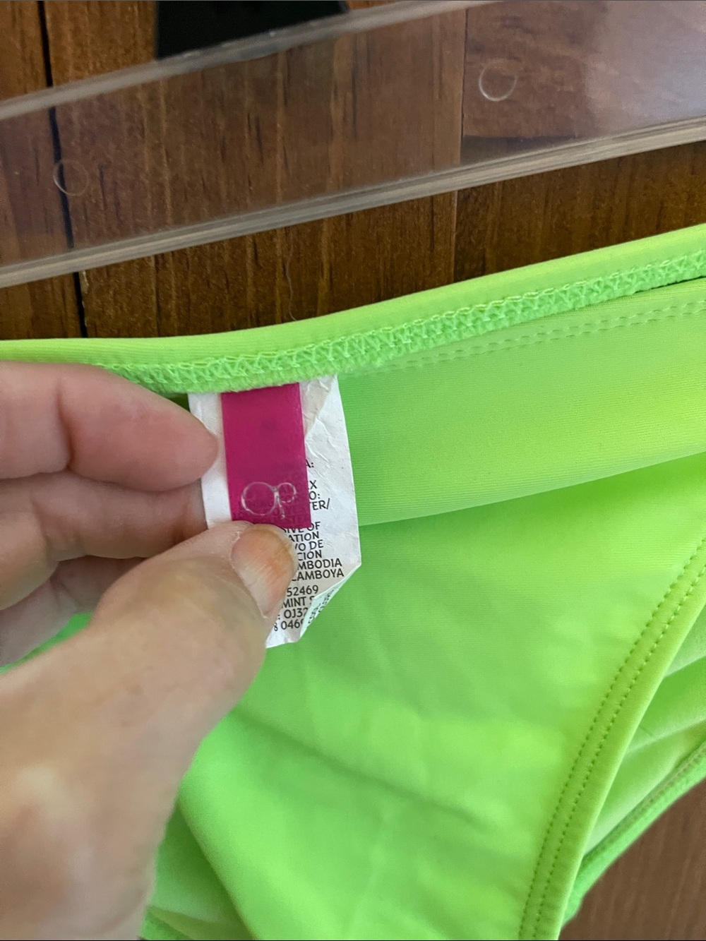 OP Neon Green Women's Side-Tie Bikini Bottoms - Picture 3 of 5